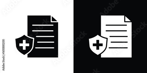 Medical insurance icon vector illustration glyph style designs for web.