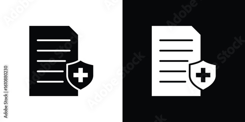 Medical record icon vector illustration glyph style designs for web.