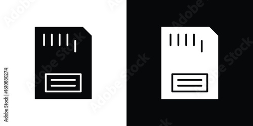 Memory card icon vector illustration glyph style designs for web.
