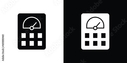 Meter icon vector illustration glyph style designs for web.