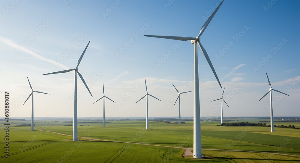 Panoramic Landscape of Wind Farm Panoramic Landscape of Wind Farm