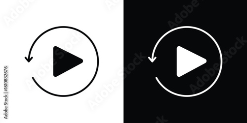 Playback icon vector illustration glyph style designs for web.