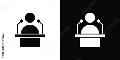 Politician speaker icon vector illustration glyph style designs for web.