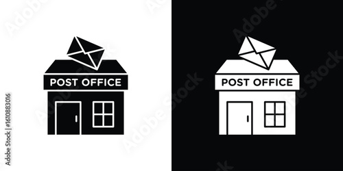 Post office icon vector illustration glyph style designs for web.