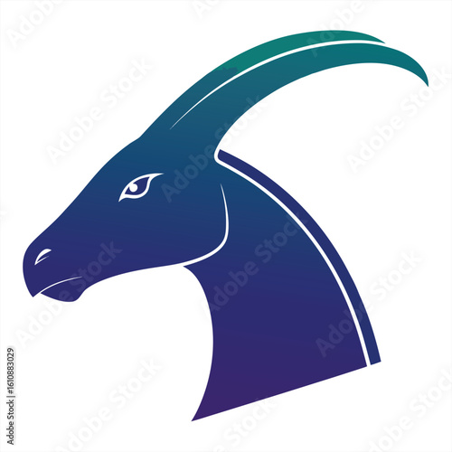 Silhouette of Parasaurolophus crest.