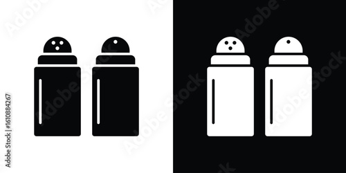 Salt and pepper shakers icon vector illustration glyph style designs for web.