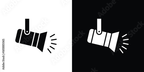 Spotlight icon vector illustration glyph style designs for web.