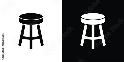 Stool icon vector illustration glyph style designs for web.