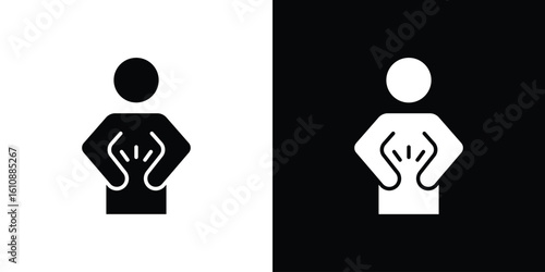 Stomachache icon vector illustration glyph style designs for web.
