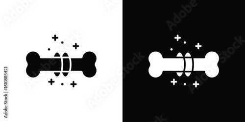 Strong healthy bones icon vector illustration glyph style designs for web.