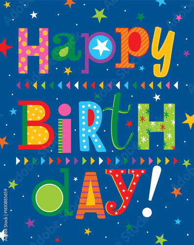 colorful birthday greeting card