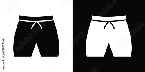 Swim shorts icon vector illustration glyph style designs for web.