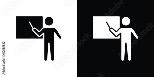 Teaching icon vector illustration glyph style designs for web.