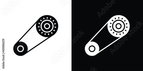 Timing belt icon vector illustration glyph style designs for web.