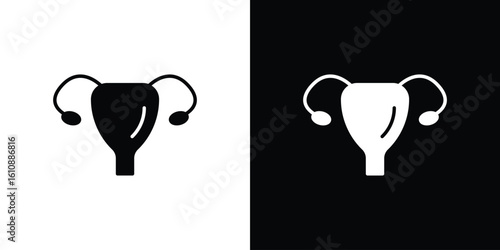 Uterus icon vector illustration glyph style designs for web.