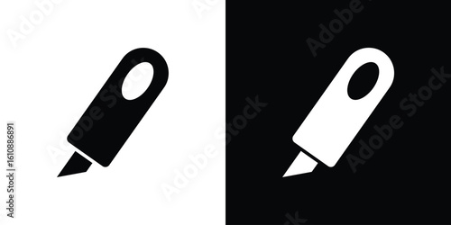 Utility knife icon vector illustration glyph style designs for web.