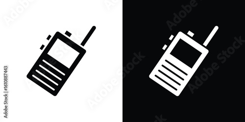 Walkie talkie icon vector illustration glyph style designs for web.
