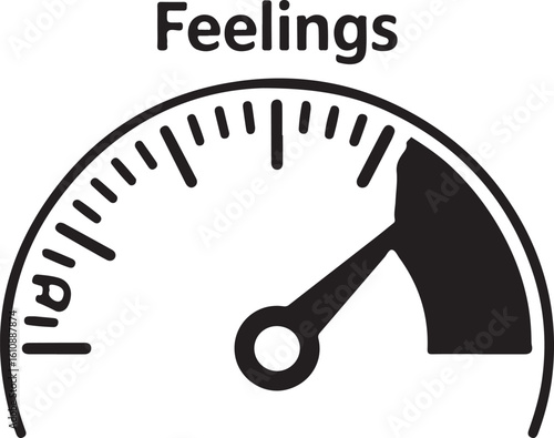 Disappointment Dial Icon – Vector Gauge Showing Low Satisfaction Level