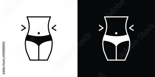 Weight loss icon vector illustration glyph style designs for web.