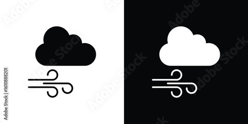 Wind clouds icon vector illustration glyph style designs for web.