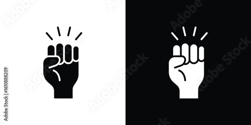Will power icon vector illustration glyph style designs for web.