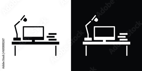 Workspace icon vector illustration glyph style designs for web.