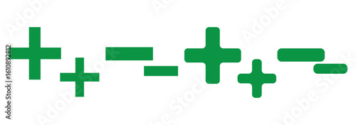 Plus minus circular element icon vector illustration. Add and remove round button icons