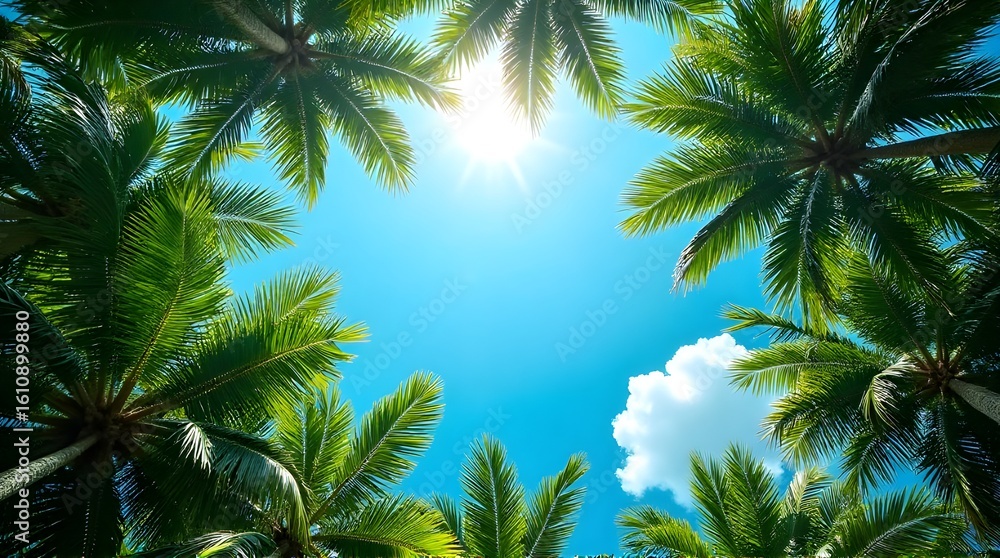 Obraz premium palm tree and blue sky