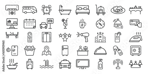 A simple, clean restaurant outline icon—classic facade illustration