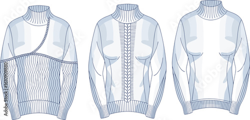 CAD drawing flat vector illustration of cropped jacket, front and back views, houndstooth pattern, long sleeves, flap pockets, stylish silhouette, outerwear fashion design template