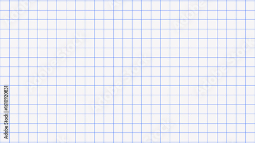 A squared paper sheet. Blue checked sheet of paper for notes. A notepad paper sheet.