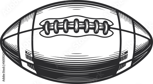 American Football and Soccer Ball Silhouette – Minimal Sports Icon Vector