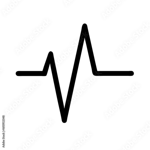 Heartbeat line illustrated on white surface represents life. Heartbeat line symbolizes health and vital signs, conveying concepts of well being and monitoring.