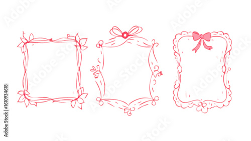 Download free pink floral frame vector templates for wedding invitation and cards design