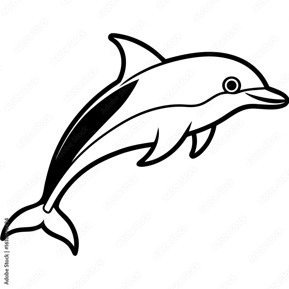 Fototapeta premium dolphin isolated on white background