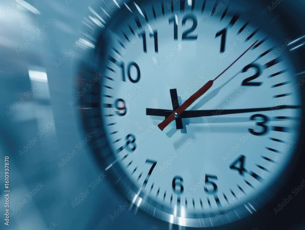 Time Lapse Busy People Rushing Past a Clock Time Lapse Busy People Rushing Past a Clock