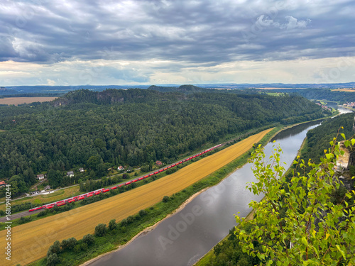 Saxon Switzerland view from above.