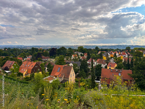 Small German village view from above.