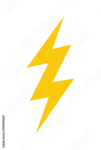 Set Lightning bolts white background