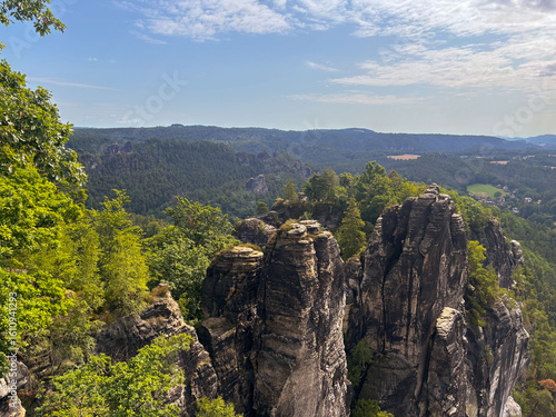 Saxon Switzerland view from above.