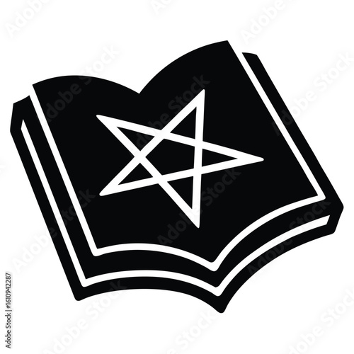 witch s spell book vector icon