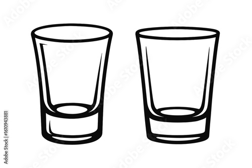 Clear Shot Glasses for Spirits and Beverage Servings