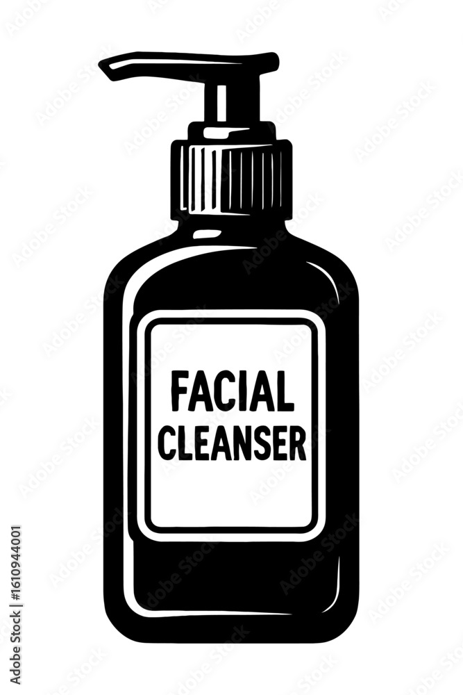 Facial Cleanser Pump Bottle for Daily Skincare Routine Facial Cleanser Pump Bottle for Daily Skincare Routine
