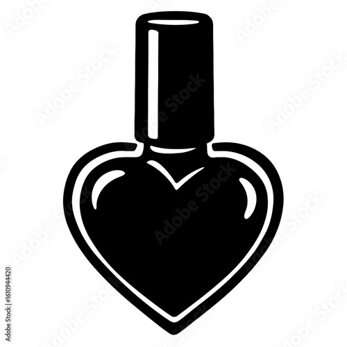 Heart Shaped Nail Polish Bottle - Perfect for Beauty and Cosmetics Design