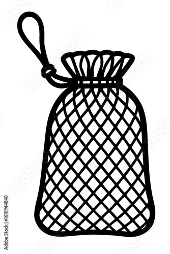 Versatile Mesh Drawstring Bag or Pouch for Storage and Organization