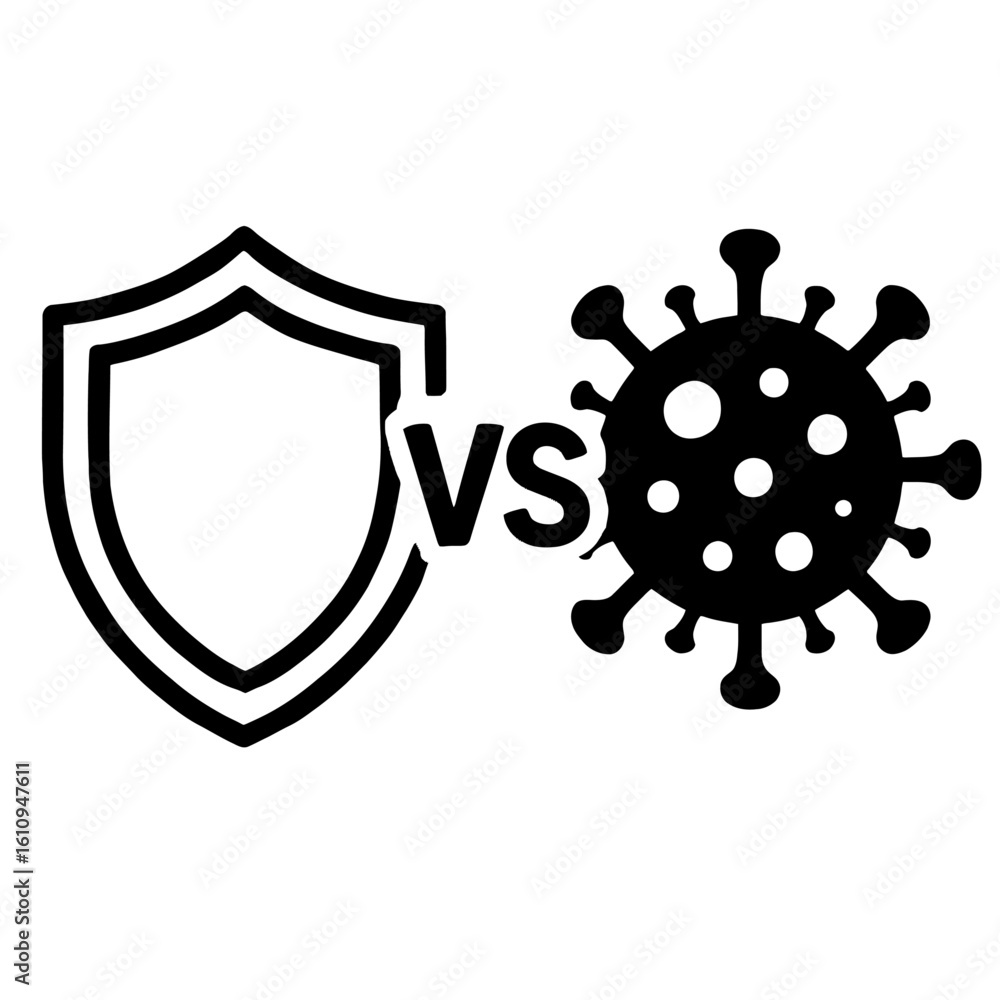 Fototapeta premium Immune Defense Against Virus – Shield Protecting From Pathogen Threat