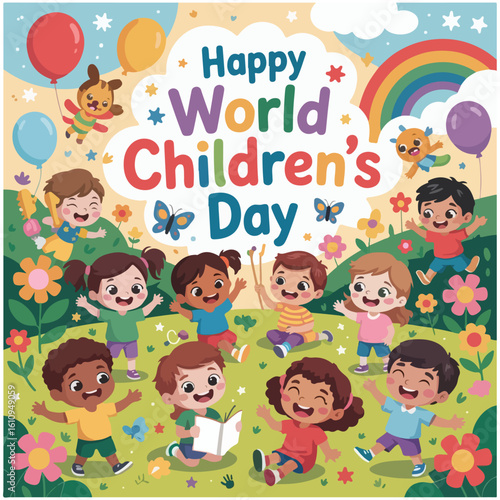 World Children's Day cartoon image 19.eps