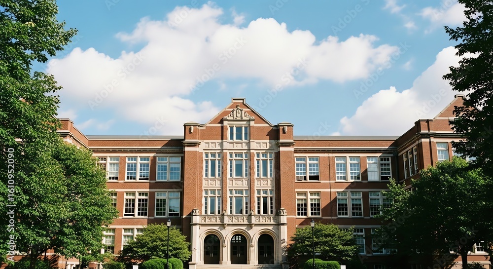 Fototapeta premium Classic brick school building exterior