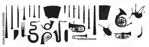 Set of Wind Musical Instruments