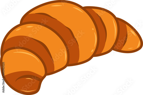 croissant on white background
